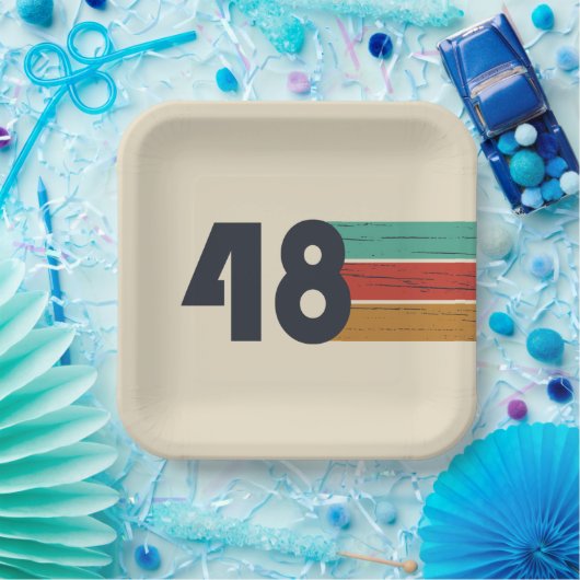 Geboren in 1948  verjaardag papieren bordje (Feest)