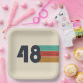 Geboren in 1948 verjaardag papieren bordje (Feest)