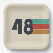 Geboren in 1948 verjaardag papieren bordje (Voorkant)