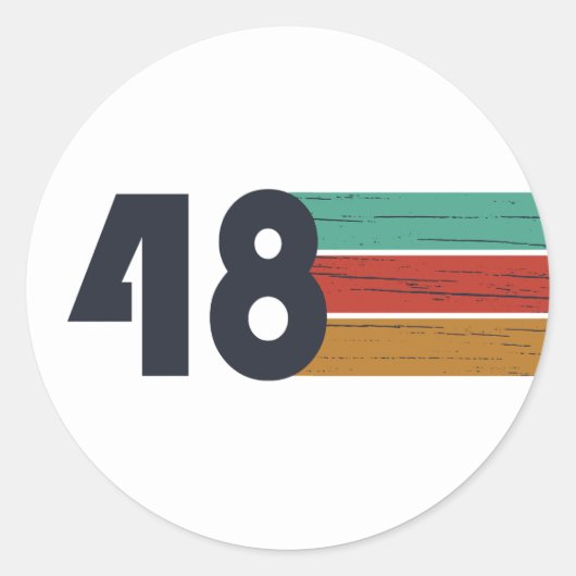 Geboren in 1948  verjaardag ronde sticker (Voorkant)
