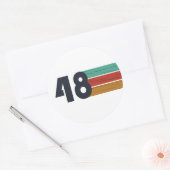Geboren in 1948  verjaardag ronde sticker (Envelop)
