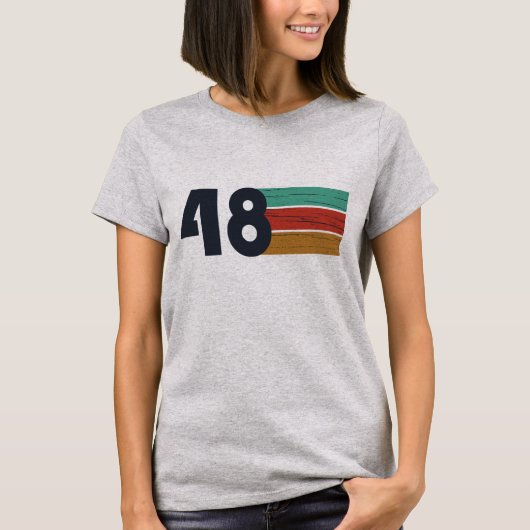 Geboren in 1948  verjaardag t-shirt (Voorkant)