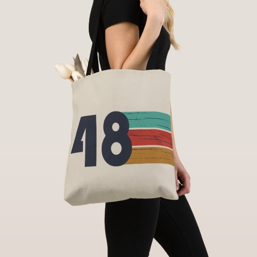 Geboren in 1948 verjaardag tote bag (Dichtbij)