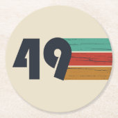 Geboren in 1949  jaar ronde kartonnen onderzetter (Voorkant)