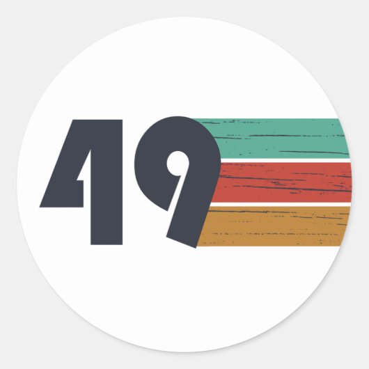 Geboren in 1949  jaar ronde sticker (Voorkant)