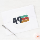 Geboren in 1949  jaar ronde sticker (Envelop)