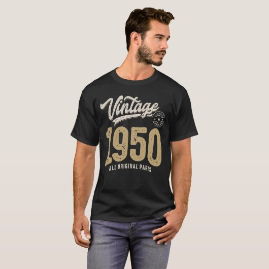 geboren in 1950 - 72 jaar oud, Retro Classic T-shirt (Voorkant volledig)
