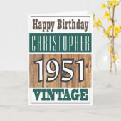 Geboren in 1951 Greetings Card Kaart (Gele Bloem)