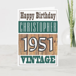 Geboren in 1951 Greetings Card Kaart