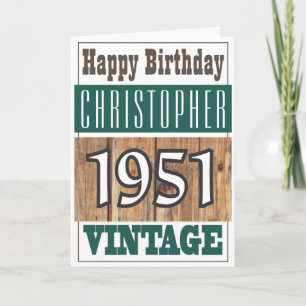 Geboren in 1951 Greetings Card Kaart
