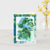 Geboren in 1951 Plechtige feiten Kaart (Gele Bloem)