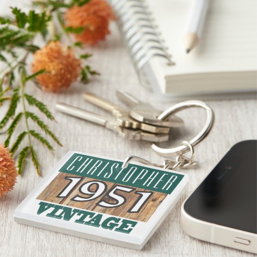 Geboren in 1951, speciaal geboortejaar sleutelhanger (Voorkant Rechts)