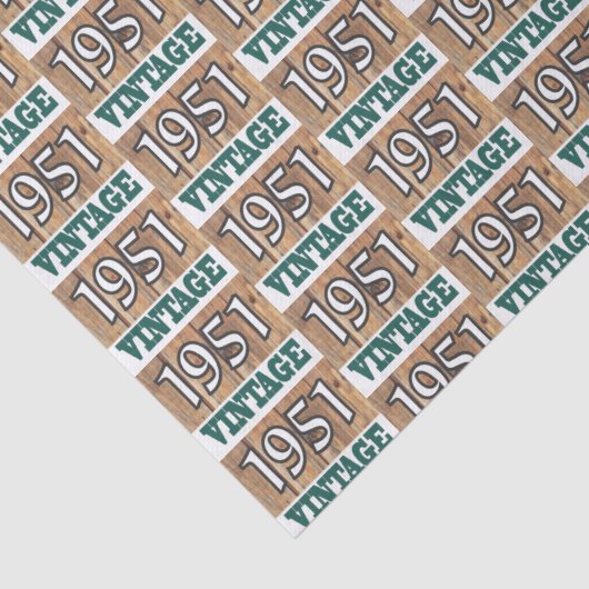 Geboren in 1951 tissuepapier (Detail)