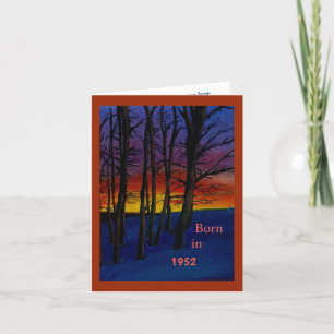 Geboren in 1952 in Birthday Fun Facts Kaart