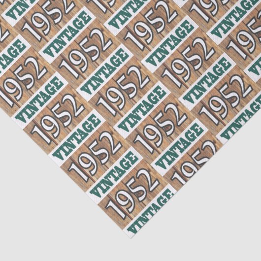 Geboren in 1952 tissuepapier (Detail)