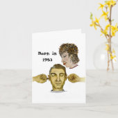 Geboren in 1953: "Birthday pret" Kaart (Gele Bloem)