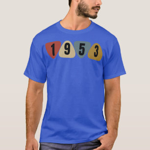 Geboren in 1953 Guitarist Guitar Pick Music Birthd T-shirt