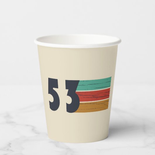 Geboren in 1953  papieren bekers (Achterkant)