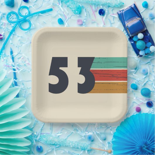 Geboren in 1953  papieren bordje (Feest)