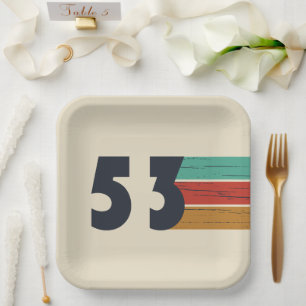 Geboren in 1953 papieren bordje