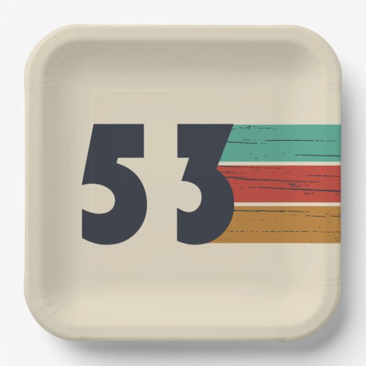 Geboren in 1953  papieren bordje (Voorkant)