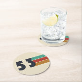 Geboren in 1953  ronde kartonnen onderzetter (Insitu)