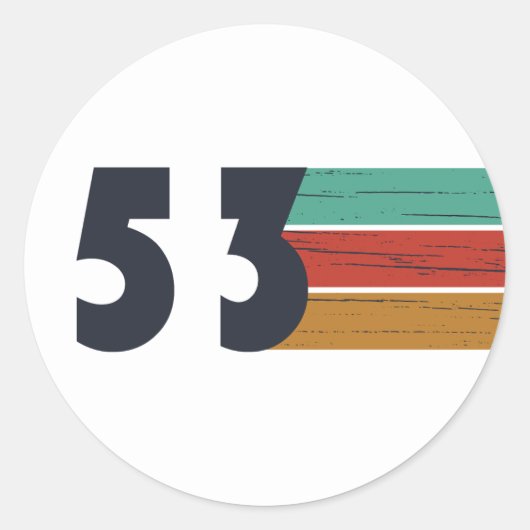 Geboren in 1953  ronde sticker (Voorkant)