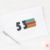 Geboren in 1953  ronde sticker (Envelop)