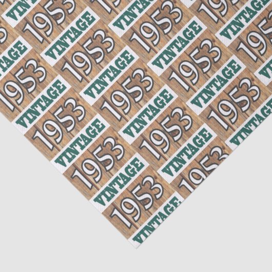 Geboren in 1953 tissuepapier (Detail)