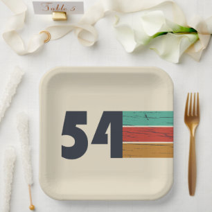 Geboren in 1954 70e verjaardagscadeau papieren bordje