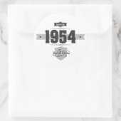 Geboren in 1954 (Dark&Lightgrey) Ronde Sticker (Tas)