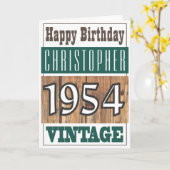 Geboren in 1954 Greetings Card Kaart (Gele Bloem)