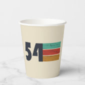 Geboren in 1954  jaar papieren bekers (Achterkant)