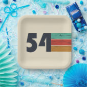 Geboren in 1954  jaar papieren bordje (Feest)