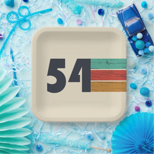 Geboren in 1954  jaar papieren bordje (Feest)