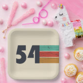 Geboren in 1954 jaar papieren bordje (Feest)