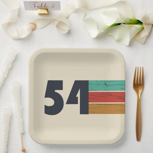 Geboren in 1954 jaar papieren bordje (Huwelijk)