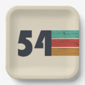 Geboren in 1954 jaar papieren bordje (Voorkant)