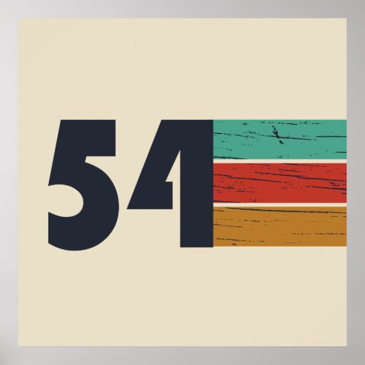 Geboren in 1954  jaar poster (Voorkant)