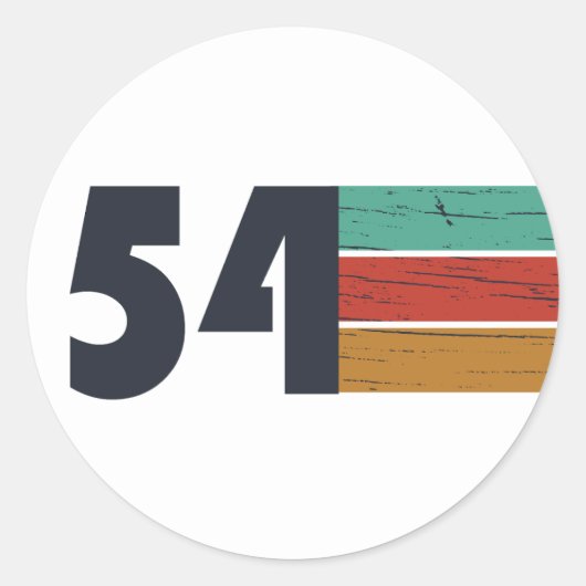 Geboren in 1954 jaar ronde sticker (Voorkant)
