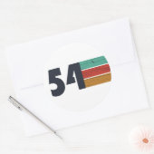 Geboren in 1954 jaar ronde sticker (Envelop)