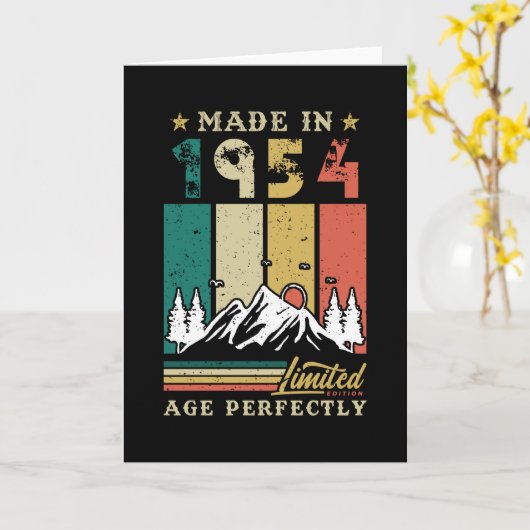 Geboren in 1954 kaart (Gele Bloem)