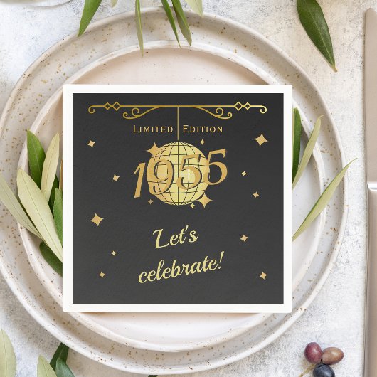 Geboren in 1955 70ste verjaardag feest decoratie z servet