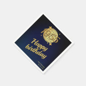 Geboren in 1955 70ste verjaardag gouden feestelijk servet (Hoek)