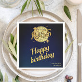 Geboren in 1955 70ste verjaardag gouden feestelijk servet