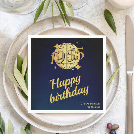 Geboren in 1955 70ste verjaardag gouden feestelijk servet