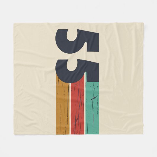 Geboren in 1955  70ste verjaardagscadeau fleece deken (Voorkant (Horizontaal))
