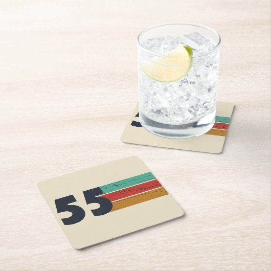 Geboren in 1955 70ste verjaardagscadeau kartonnen onderzetters (Insitu)