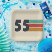 Geboren in 1955  70ste verjaardagscadeau papieren bordje (Feest)