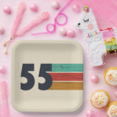 Geboren in 1955  70ste verjaardagscadeau papieren bordje (Feest)